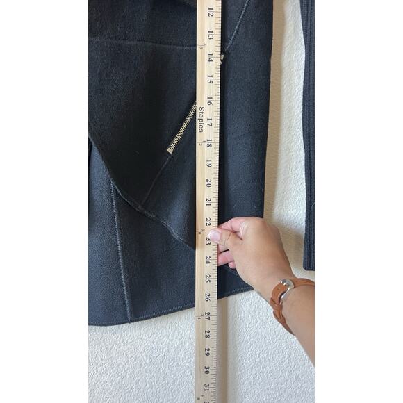 St. John Angora Wool Blend Jacket Sewn By Hand Black Luxe Cozy Elegance Sz P - Picture 9 of 11